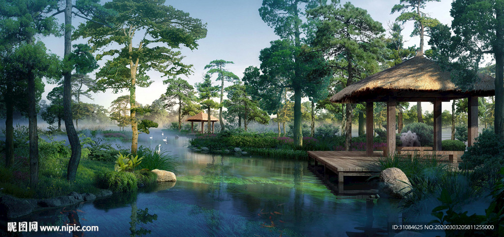 景观效果图湿地效果图公园效果图