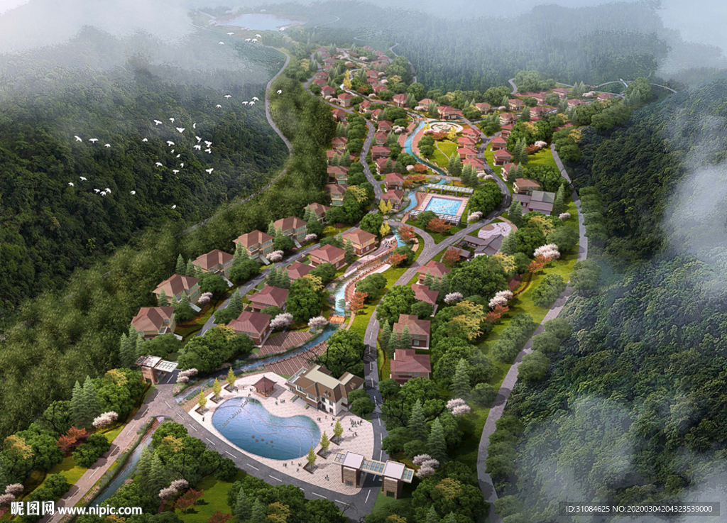 别墅效果图景观效果图