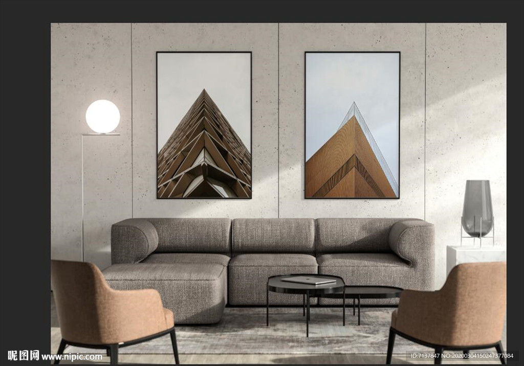 海报画框智能对象样机图片