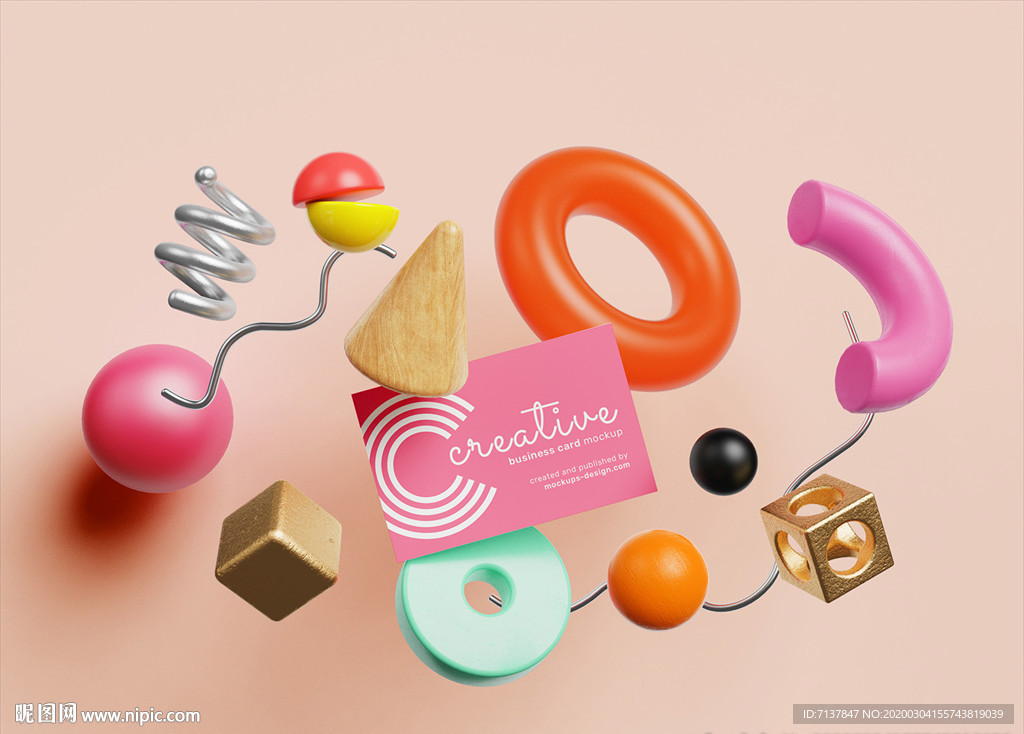 色差活泼年轻名片