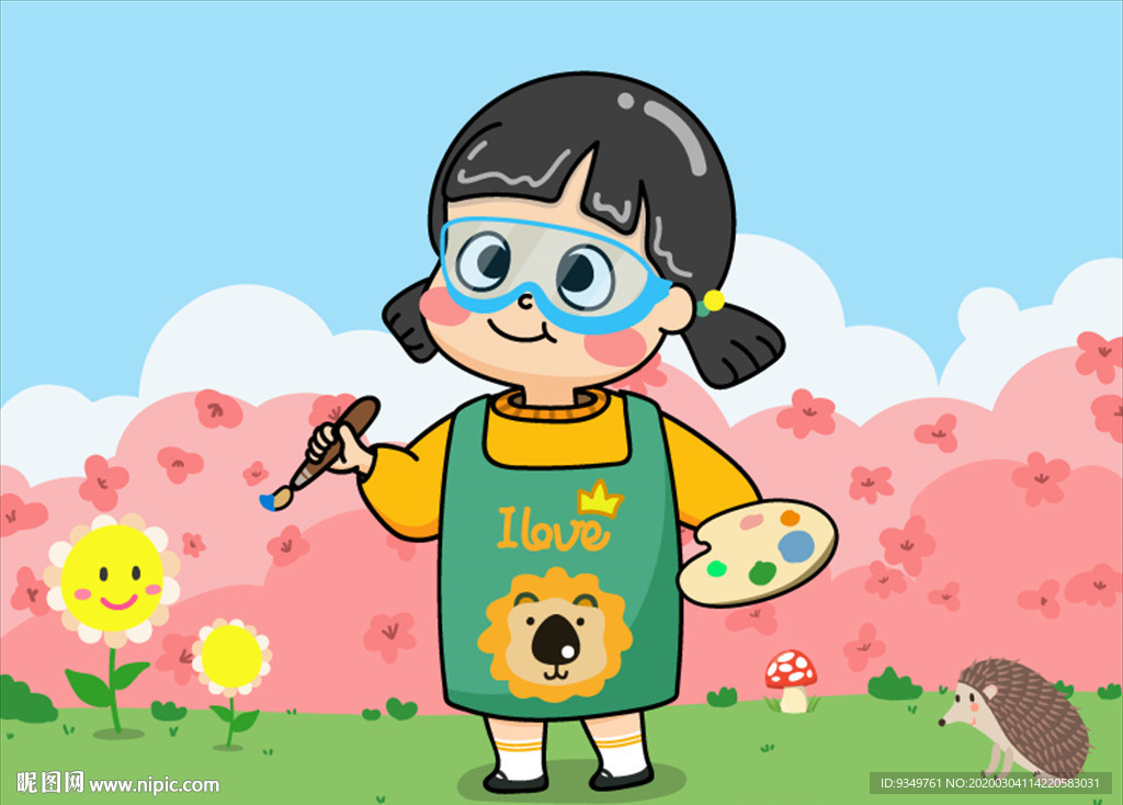 可爱儿童AI插画