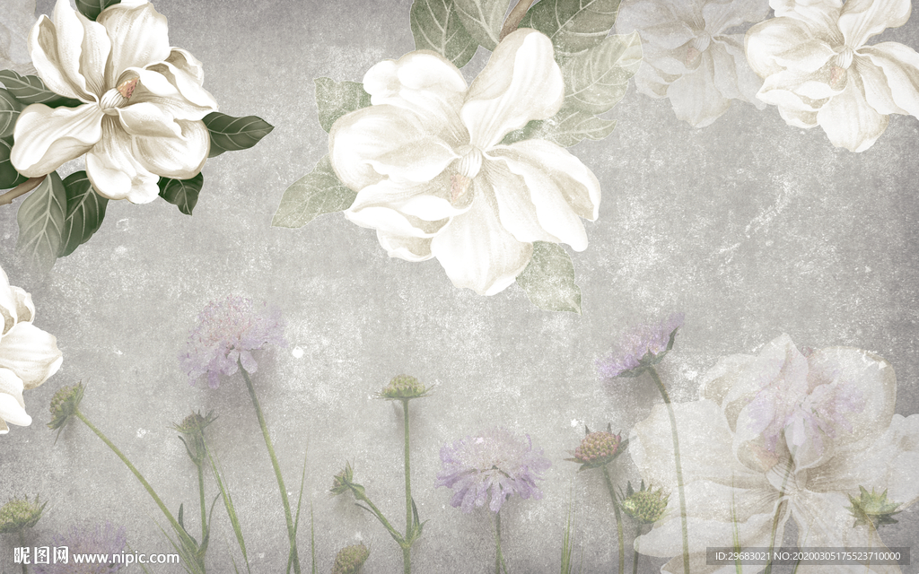 现代小清新奢华画 tif分层