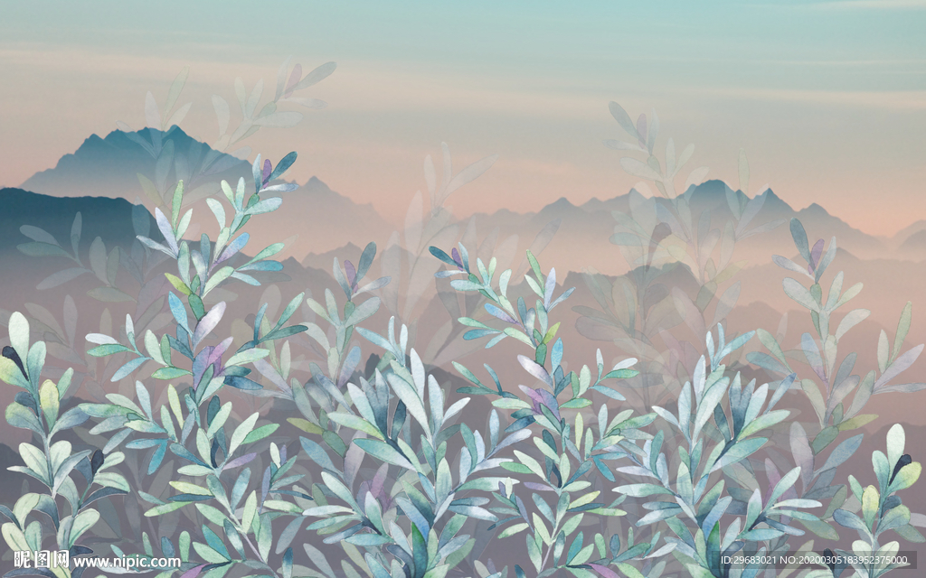 高清 新高端山水画 tif分层