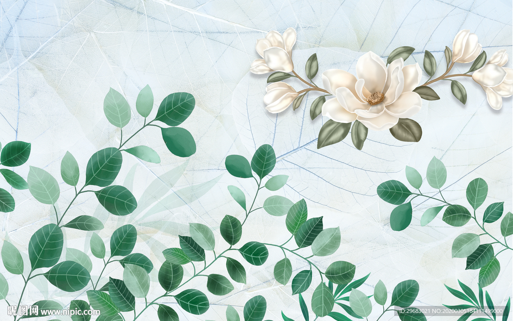 花纹小清新奢华画 tif分层