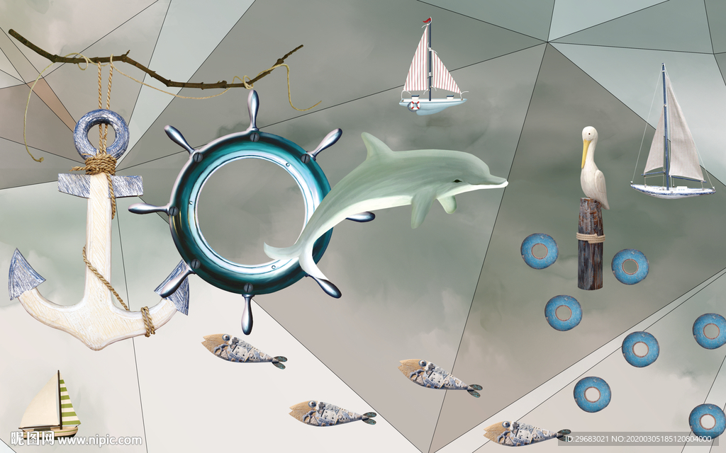 简约现代奢华画 tif分层