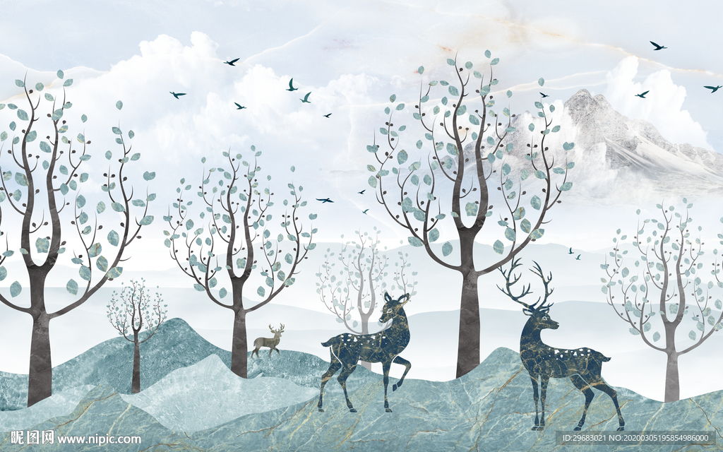 高档 简欧奢华画 tif分层