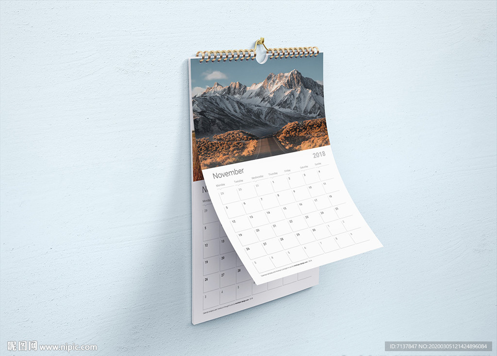 日历样机挂历样机挂历效果样机