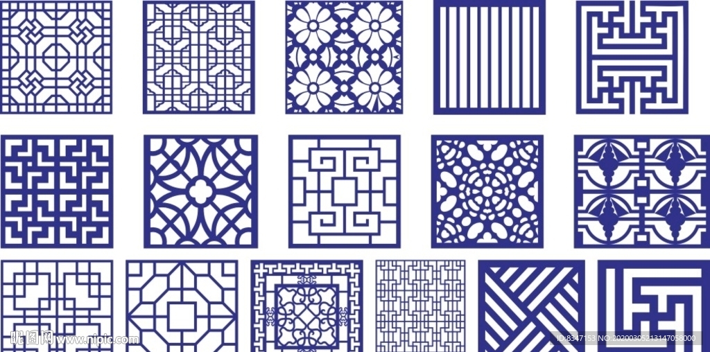 花格 窗花 镂空花纹 屏风 镂