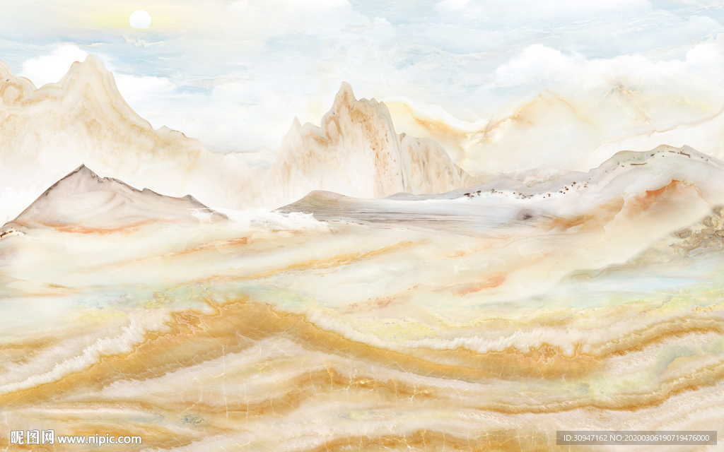 高档现代大理石 TIF分层