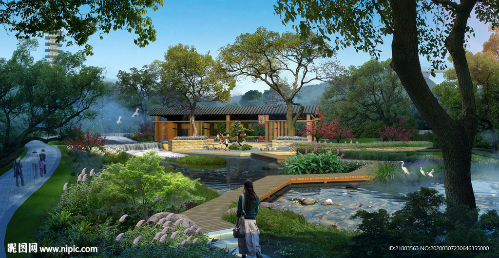 景观效果图山体效果图古建效果图