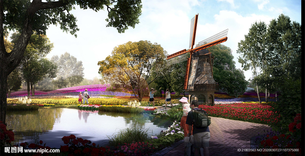 景观效果图花海效果图公园效果图