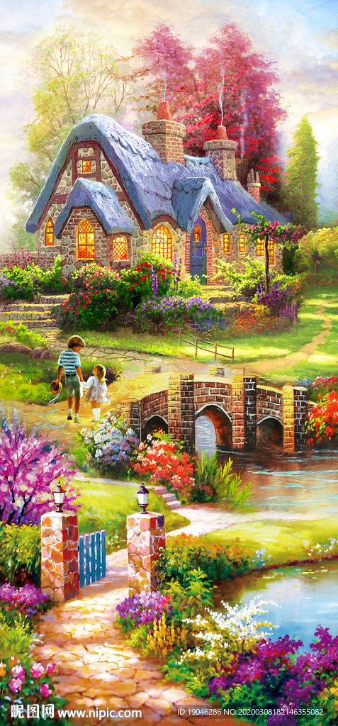 托马斯乡村油画风景玄关