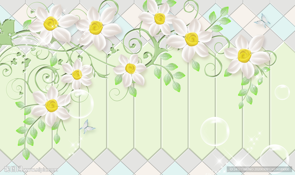 现代简约背景墙