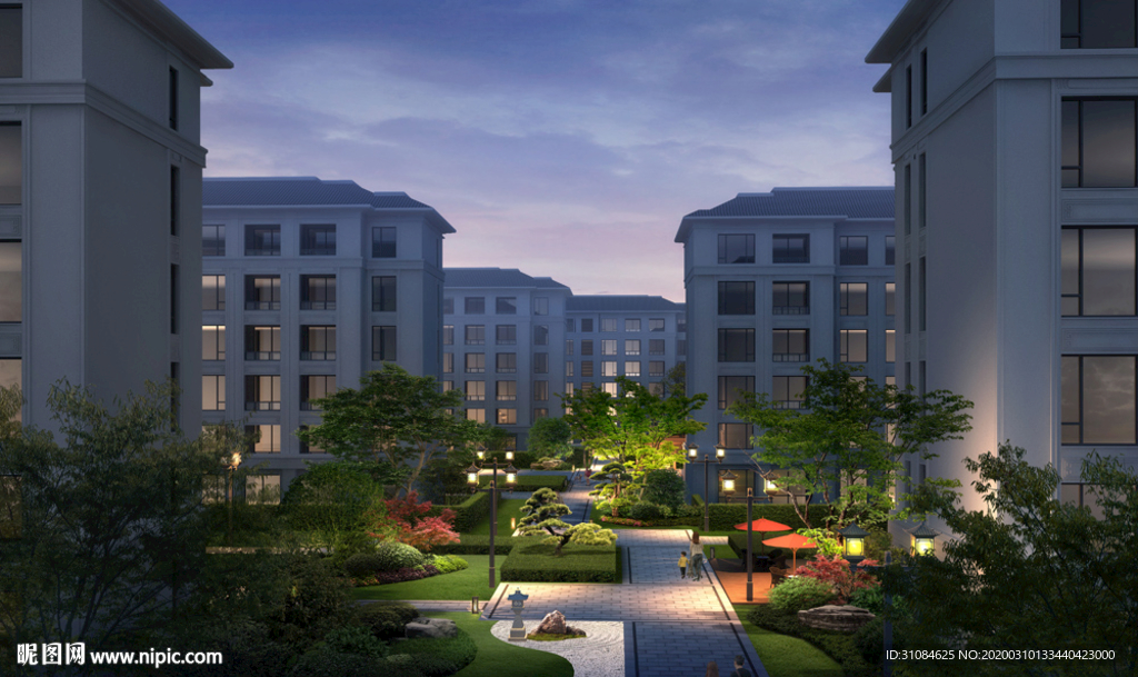 景观效果图住宅效果图小区效果图