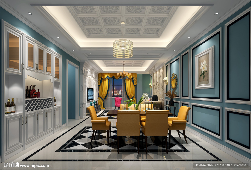 欧式客餐厅装修效果