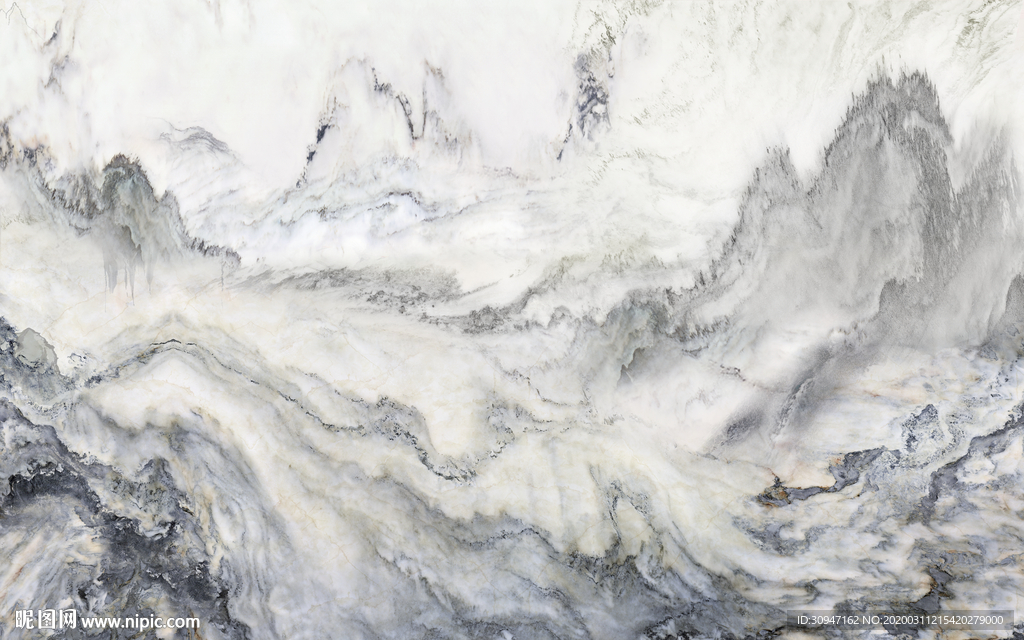 灰色 高档山水石纹 TIF分层