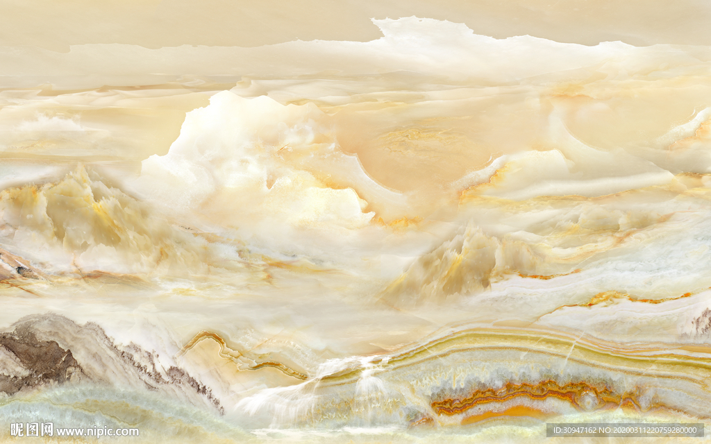 大堂高档山水石纹 TIF分层