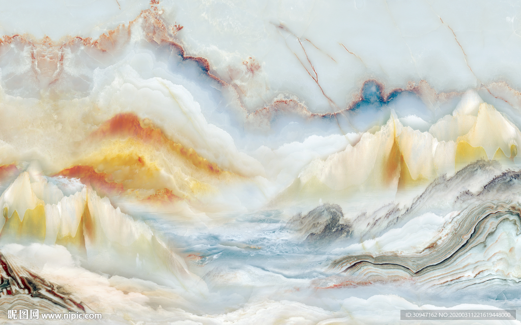 爆款 高档山水石纹 TIF分层