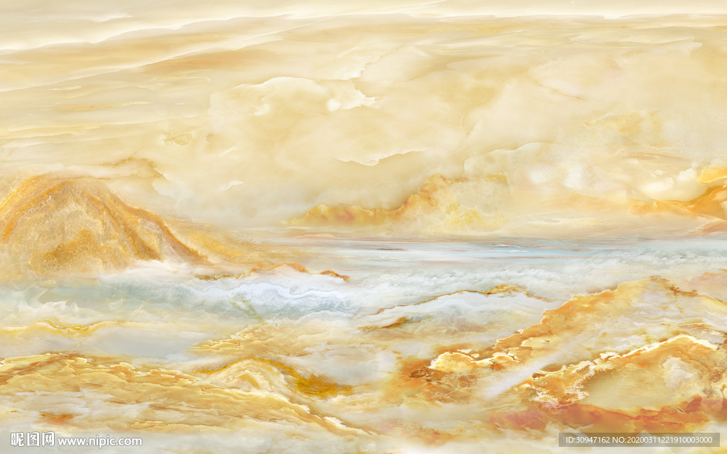 新品高档山水石纹 TIF分层