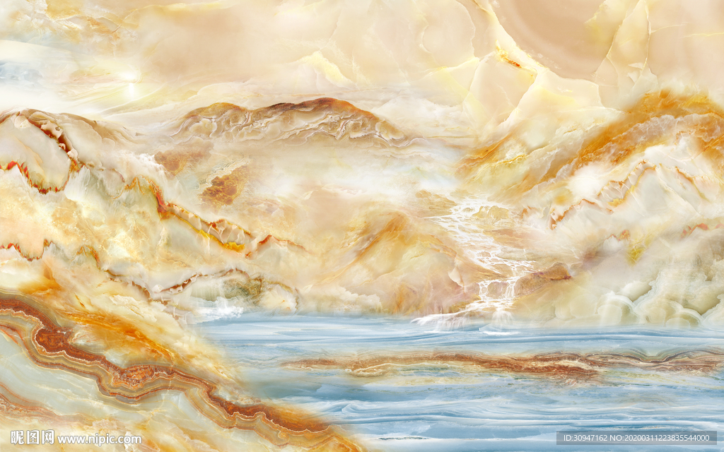 高清 高档山水石纹 TIF分层