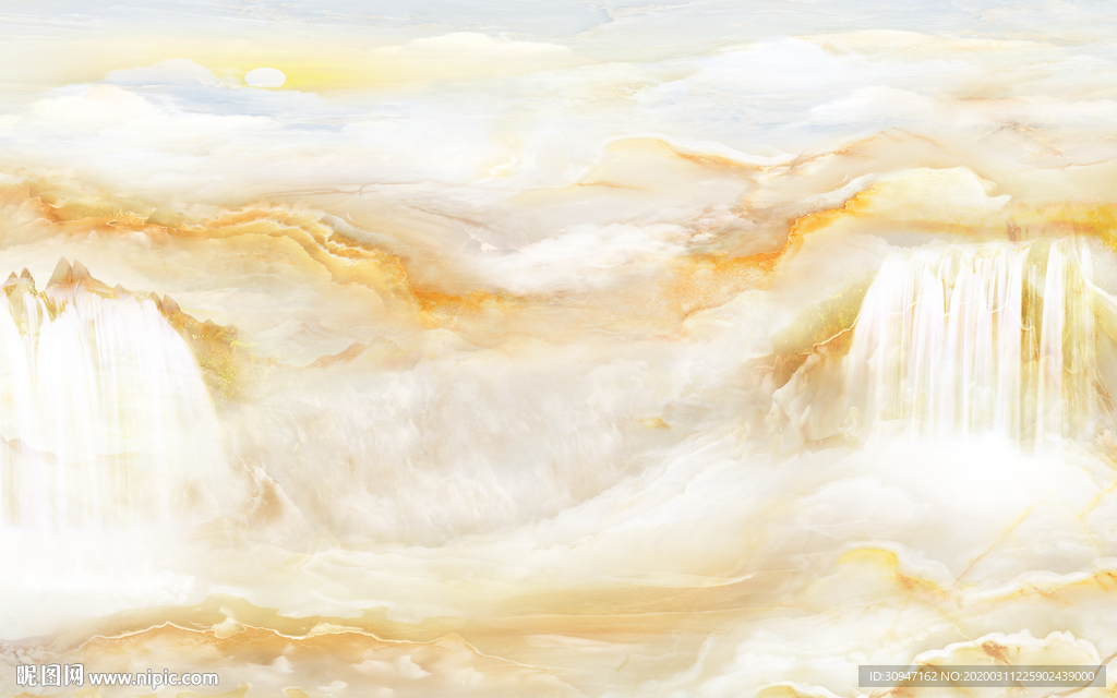 极品 山水新大理石 TIF分层