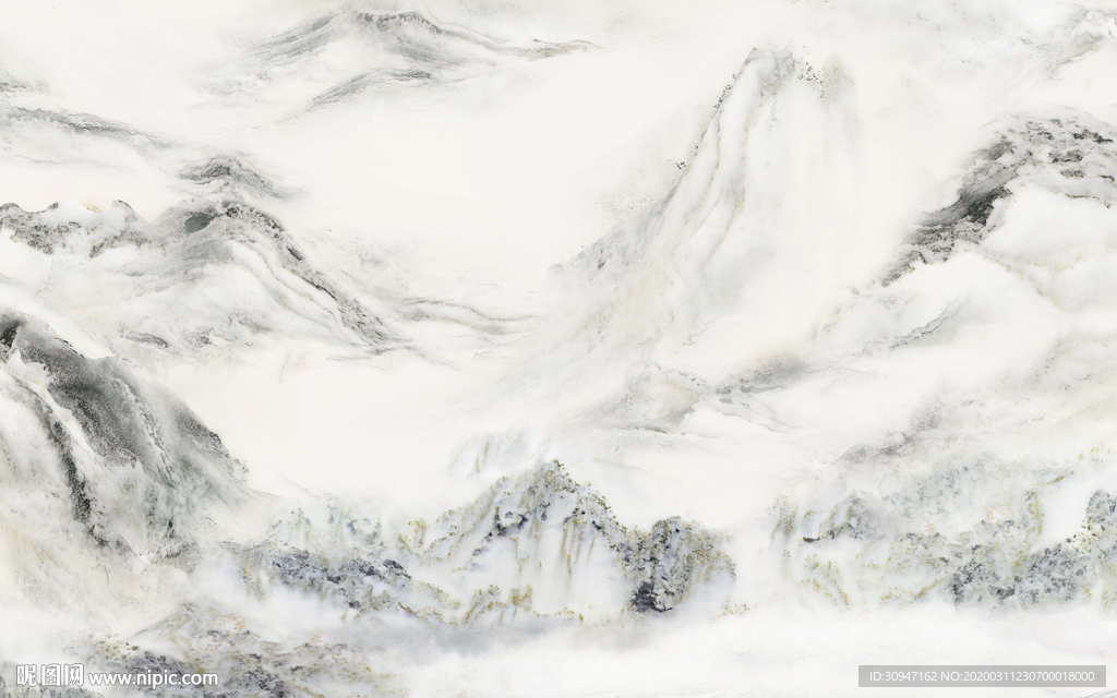 大堂 山水新大理石 TIF分层