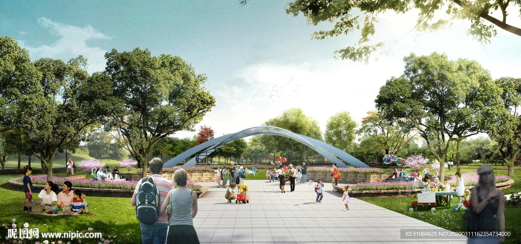 景观效果图园林效果图公园效果图