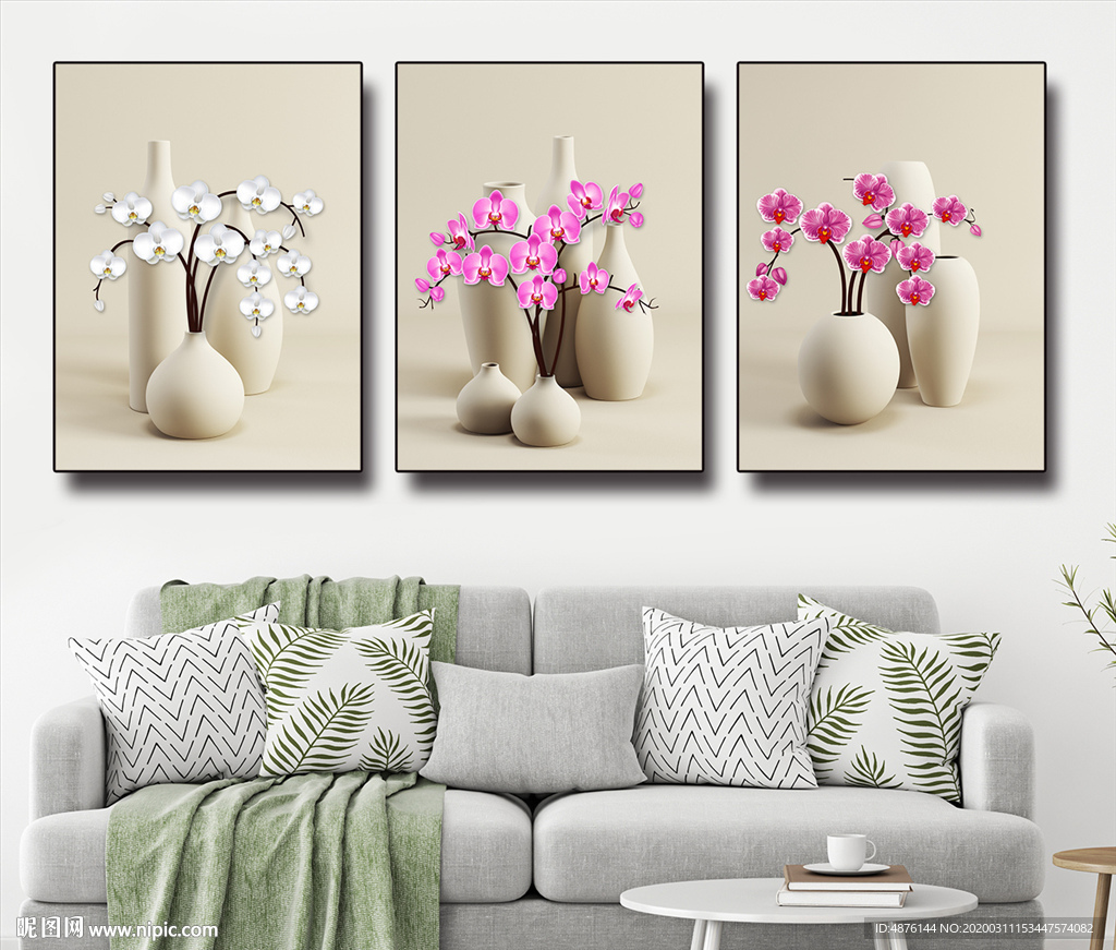 蝴蝶兰装饰画无框画