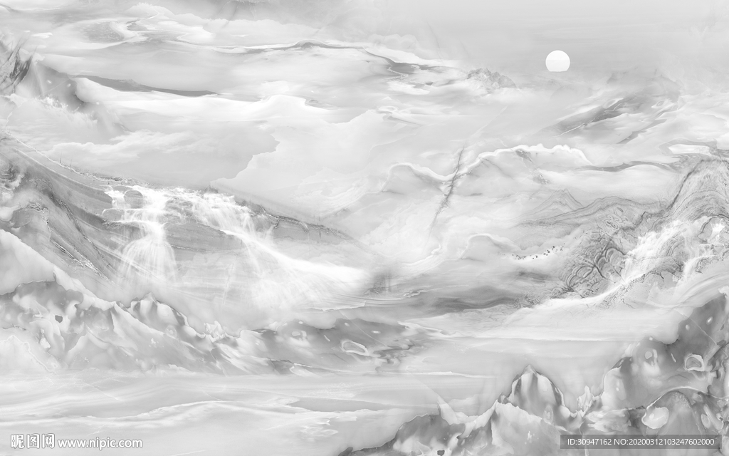 新款山水新大理石 TIF分层