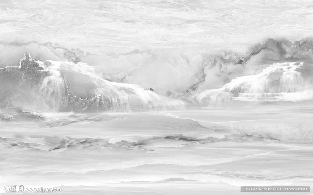 高档灰色山水石纹 TIF分层