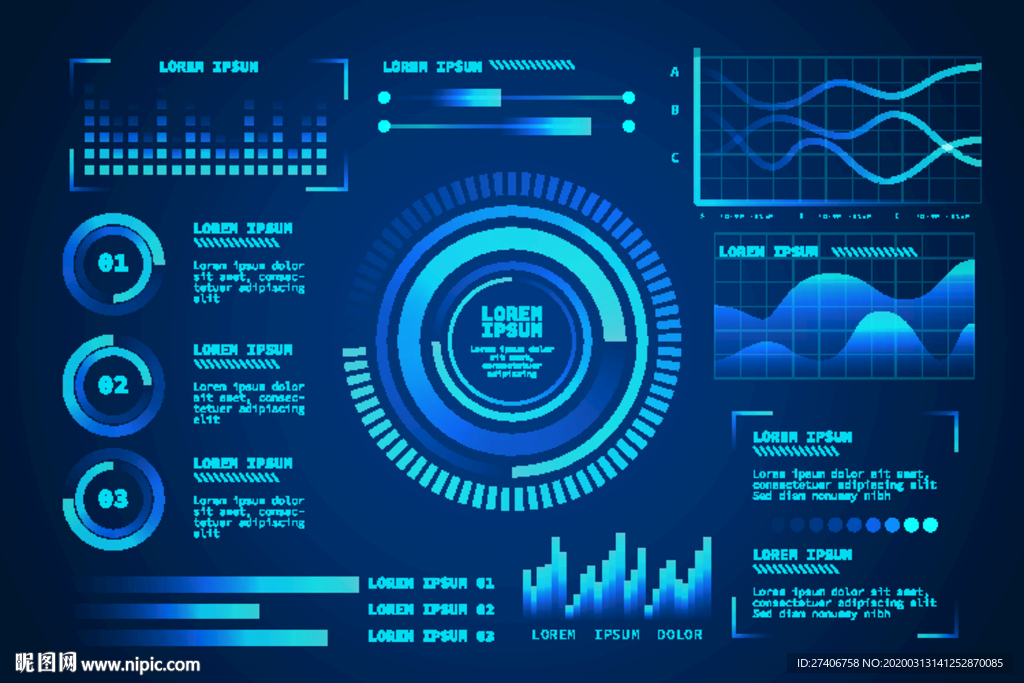 数据图 商务图 ppt 对比图