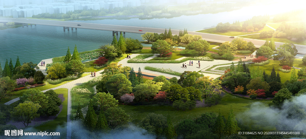 景观效果图湿地效果图园林效果图