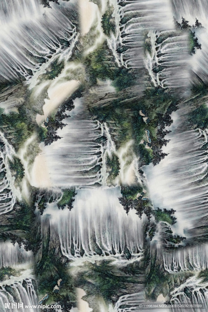 水墨画数码印花