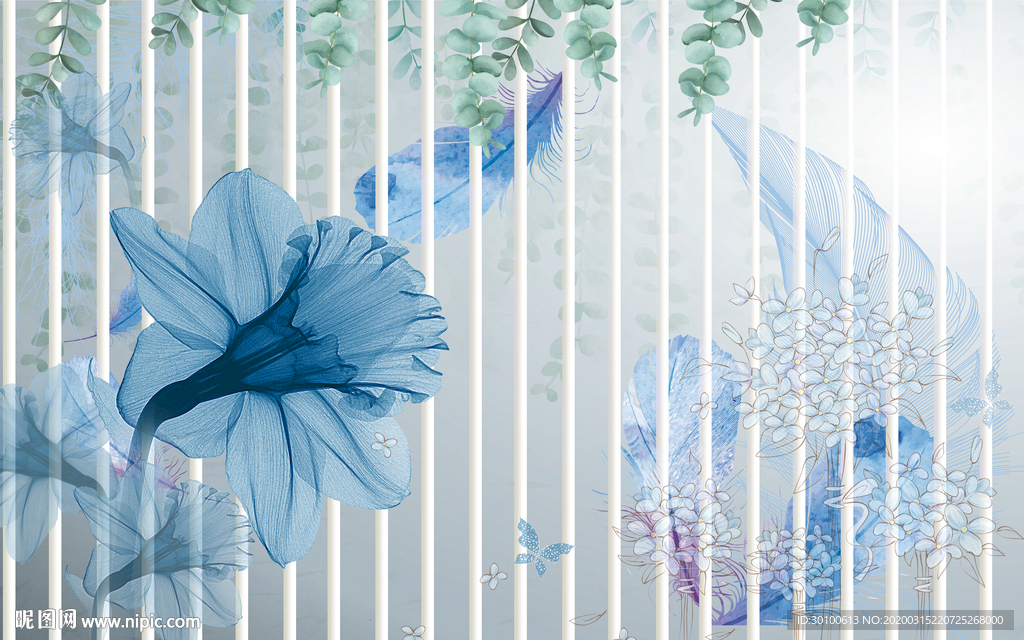 高清北欧新背景墙 TIF分层