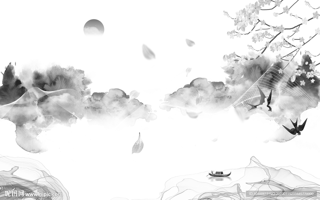 极品新意境山水画 TIF分层