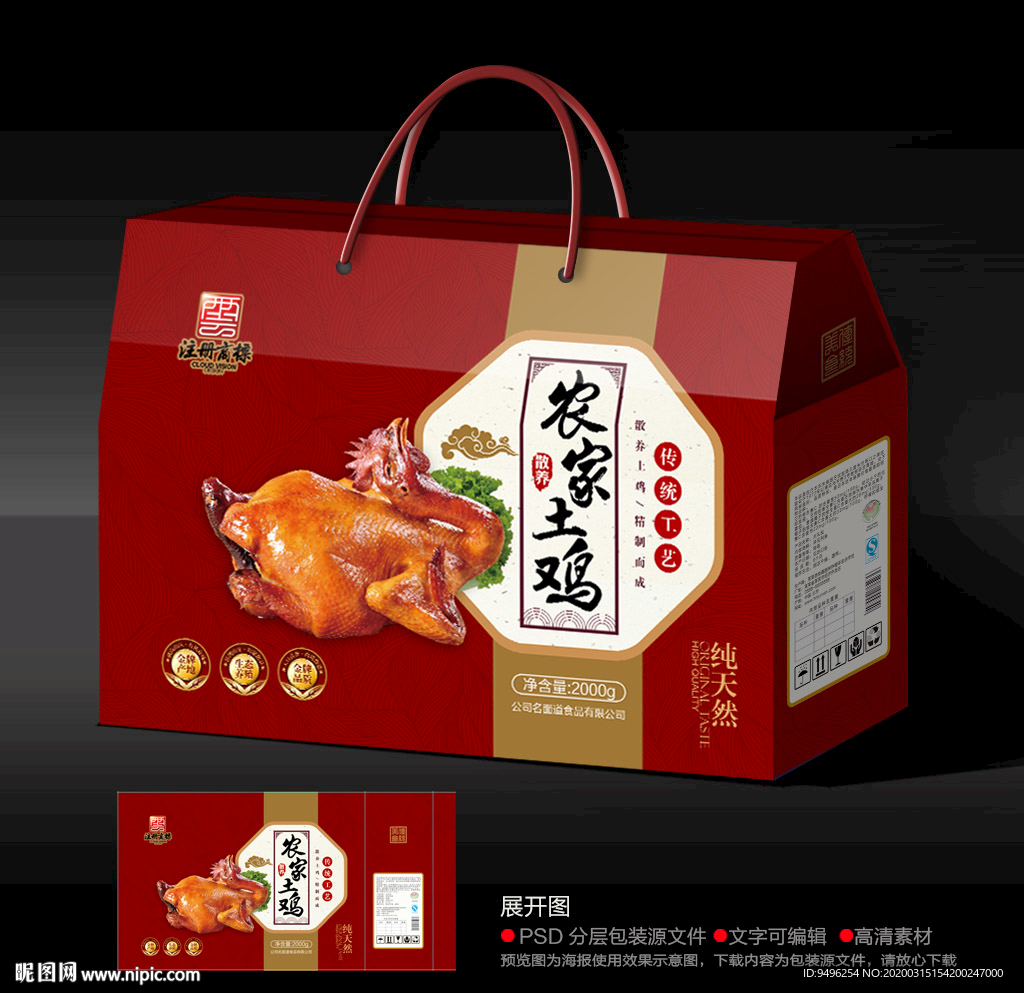 烤鸡包装展开源文件