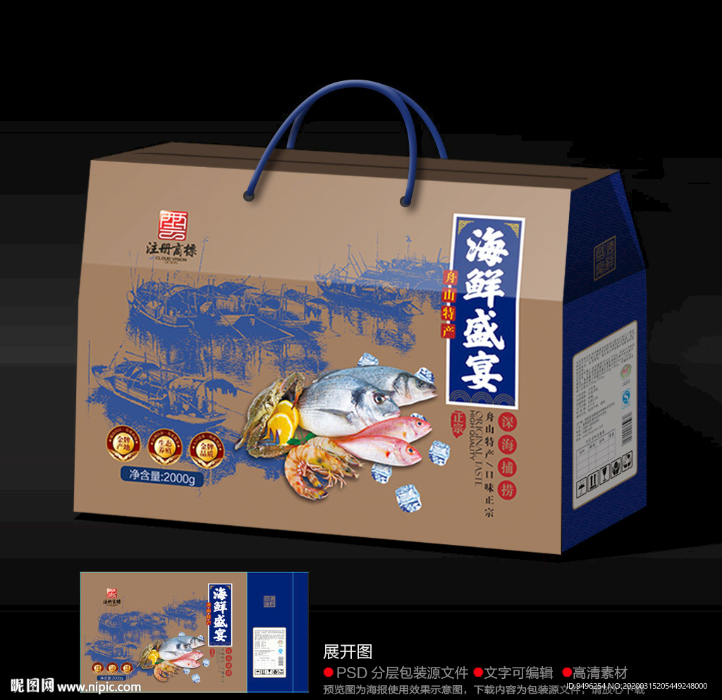 海鲜礼盒展开源文件