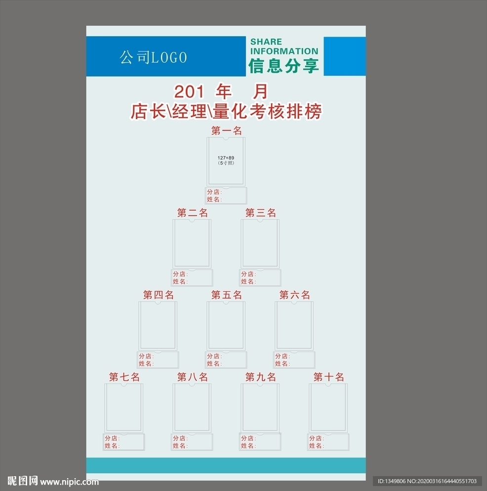 企业考核公栏