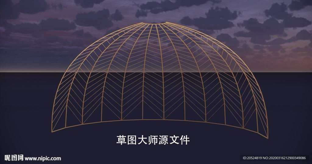 圆拱草图大师源文件