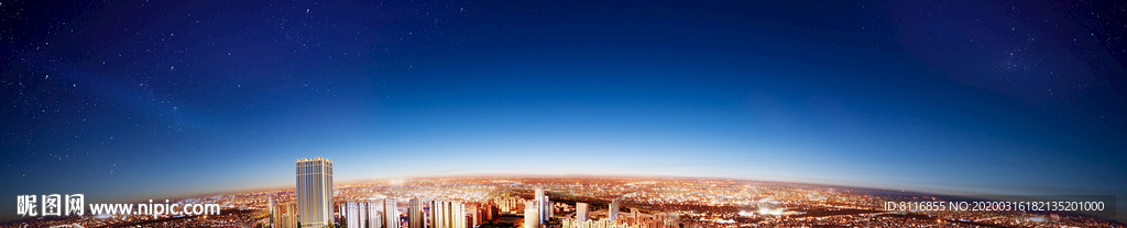 高空俯瞰城市夜景