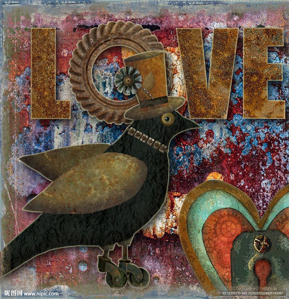 欧美复古装饰画图片