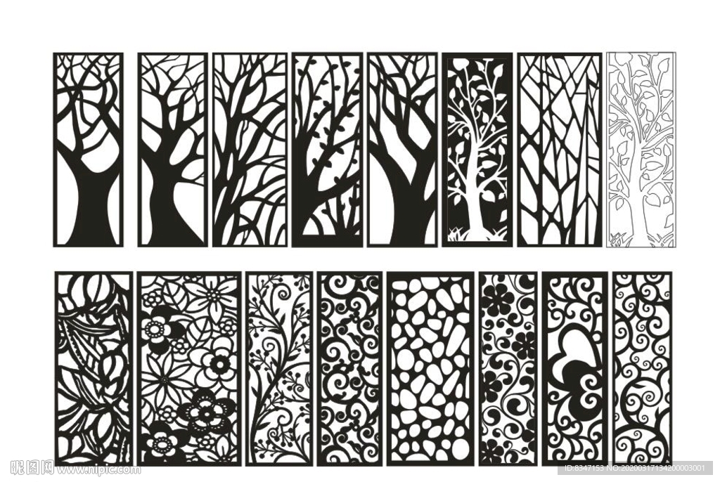 花格 窗花 镂空花纹 屏风 镂