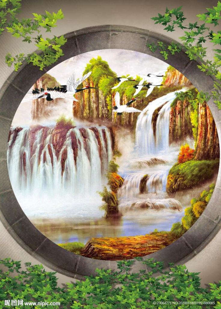 高山流水背景图