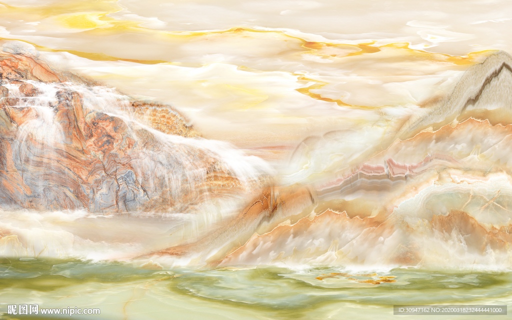 豪华新石纹背景墙 TIF分层