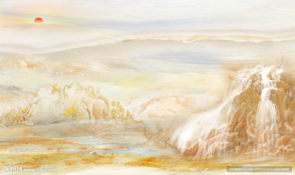 简约石材背景墙 TIF分层