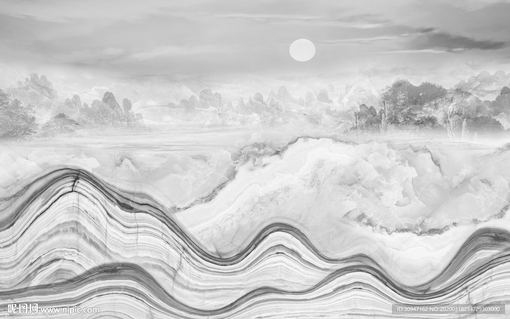 极品新石材背景墙 TIF分层