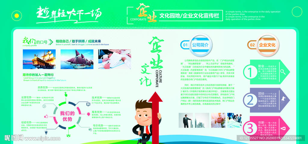 展板 企业文化 现代