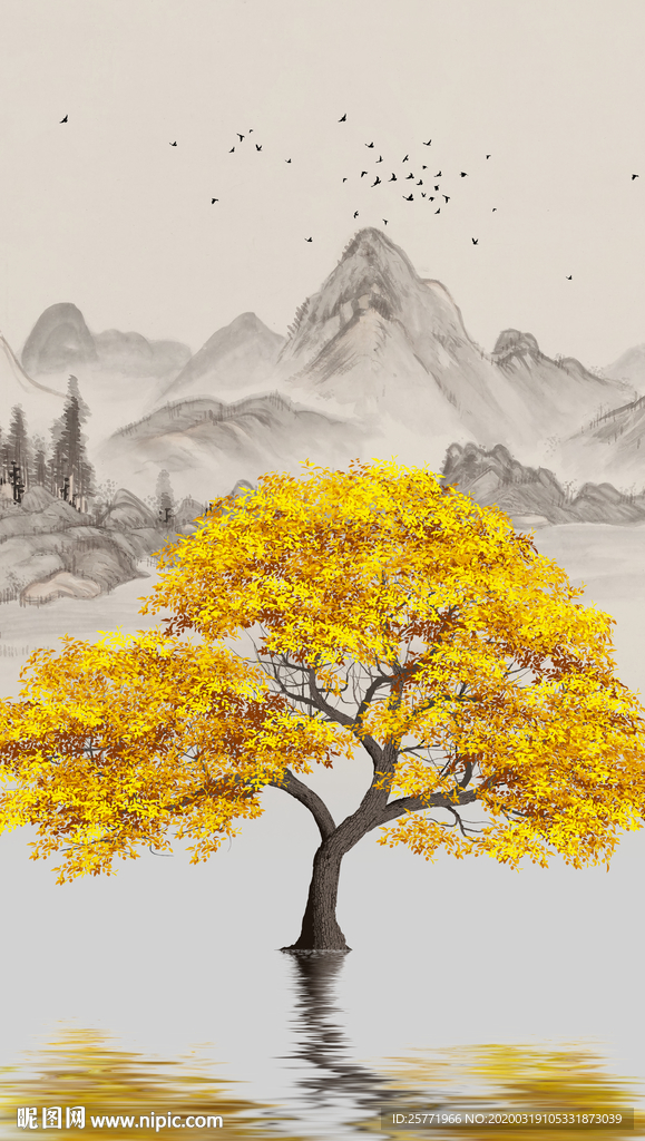 石来运转玄关装饰画