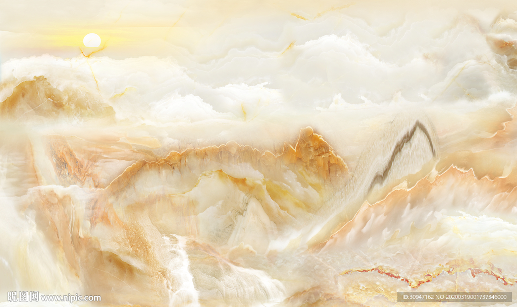 新品新石材背景墙 TIF分层