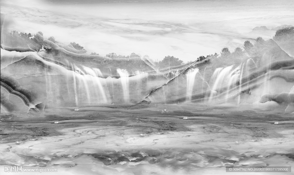 山水石材新背景墙 TIF分层